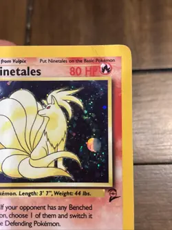 Pokemon TCG Ninetales 13/130 Base Set 2 Holo Rare Vintage Old School WOTC Wizard - Image 3