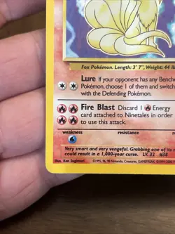 Pokemon TCG Ninetales 13/130 Base Set 2 Holo Rare Vintage Old School WOTC Wizard - Image 5