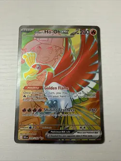 Pokemon Ethan's Ho-Oh EX Ultra Rare 209/182 Sv10 Destined Rivals Holo - Image 1