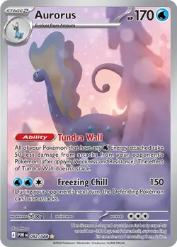 Aurorus 💦 092/088 Illustration Rare Holo NM Pokemon Me03: Perfect Order - Image 1