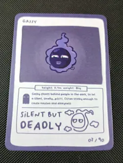 Gassy (Gastly) 7/90 - Pokedoodles Set 1 Fan Art - Pokemon - Image 1