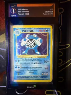 Pokemon TCG Poliwrath Base Set 13/102 Holo 1999-2000 Wizards Base Set Copyright - Image 2
