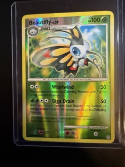 Pokemon TCG Beautifly Lv29 Reverse Holo 19/130 Diamond & Pearl NM - Image 1