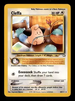 Cleffa 20/111 Rare Neo Genesis Pokemon Unlimited Near Mint - Image 1