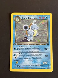 Pokemon Dark Blastoise 1st Edition Holo Rare Team Rocket 3/82 LP/NM - Image 1