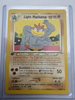 Pokemon Light Machamp 25/105 Neo Destiny Regular Rare 1st Edition 041 NM 🔥 - Image 1