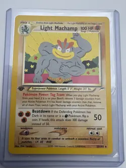 Pokemon Light Machamp 25/105 Neo Destiny Regular Rare 1st Edition 041 NM 🔥 - Image 2