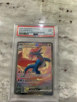 PSA 9 Salamence Ex Special Illustration 187 2025 Pokemon Journey Together - Image 1