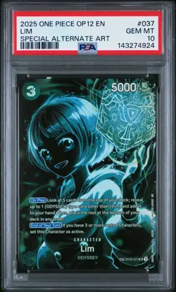 2025 ONE PIECE OP12-LEGACY OF THE MASTER SPECIAL ALTERNATE ART #037 LIM PSA 10 - Image 1