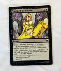 Stomped by the Foot X4 Altered Art Hand Painted MTG Magic the Gathering Anime - Image 2