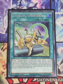 Synchro Overtake - DAMA-EN067 - Mint Secret Rare (ScR) 1st Ed Yugioh - Image 1
