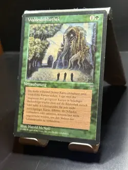 Wizards of the Coast MTG Sylvan Library Enchantment German 1995 Harold McNeill - Image 1