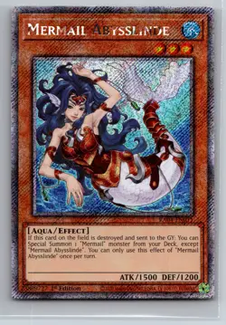 Yugioh! Mermail Abysslinde - RA04-EN011 - Platinum Secret Rare - 1st Edition Nea - Image 1