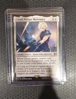 Cloud, Midgar Mercenary (M) 0010 Regular Final Fantasy MTG NM - Image 1