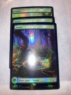 Magic The Gathering Final Fantasy Forest Foil Lot - Image 1