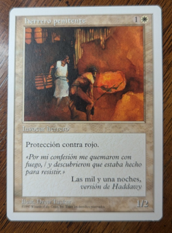 Magic Mtg Spanish Core Set 5th Edition Repentant Blacksmith near mint - Image 1
