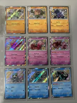 Pokemon TCG Paldean Fates Baby Shiny Holo Rare Lot of 9 Cards NM Shiny Rare SV - Image 1