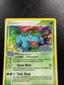 Pokemon Card - Venusaur Crystal Guardians 28/100 Rare Reverse Holo Stamped MP - Image 2