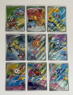 Pokemon First Partner Illustration Collection Promos FULL SET 9x Cards Near Mint - Image 1