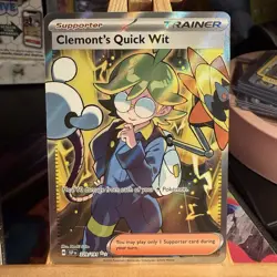 Clemont's Quick Wit 229/191 Surging Sparks Double Rare Holo Pokemon TCG MINT - Image 1