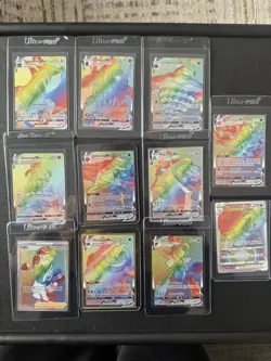 11 Full Art Rainbow Pokemon Card LOT Mint Rare Mixed US - Image 1
