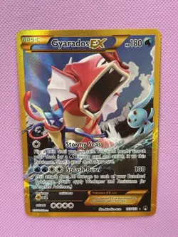 Pokemon TCG Gyarados EX 123/122 XY Breakpoint Gold Secret Rare Holo Crease - Image 3