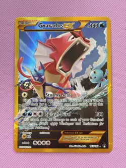 Pokemon TCG Gyarados EX 123/122 XY Breakpoint Gold Secret Rare Holo Crease - Image 4