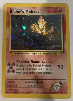 Blaine's Moltres - Holo - 1/132 Gym Heroes - Pokemon TCG - 2000 - Image 1