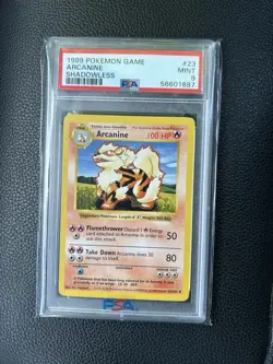1999 Pokemon Shadowless Arcanine PSA 9 Mint #23 Base Set - Image 1