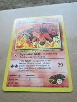 Brock's Vulpix - 37/132 - Uncommon WOTC TCG—Gym Challenge Pokemon Card - Image 5