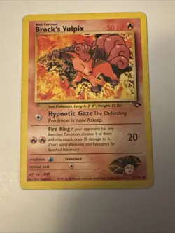 Brock's Vulpix 37/132 Pokemon Gym Challenge Regular Non Holo - Image 1