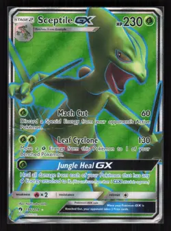 Sceptile GX (Full Art) Holo Ultra Rare Pokemon SM - Lost Thunder 196/214 HP/DMG - Image 1