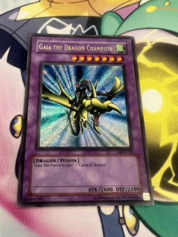 Gaia The Dragon Champion Ultra Secret Rare LOB-125 Light Play MISPRINT Yugioh - Image 1