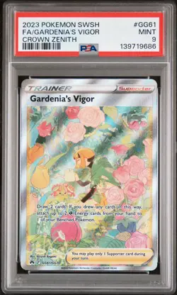 PSA 9 Gardenia’s Vigor Full Art #GG61 2023 Pokemon Crown Zenith - Image 3