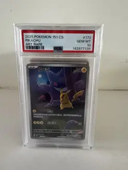 2025 POKEMON 151 CS ART RARE PIKACHU #172 PSA 10 - Image 2