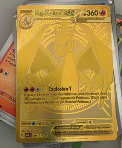 Mega Charizard Y ex 294/217 Gold Mega Hyper Rare Ascended Heroes Pokemon Card - Image 1