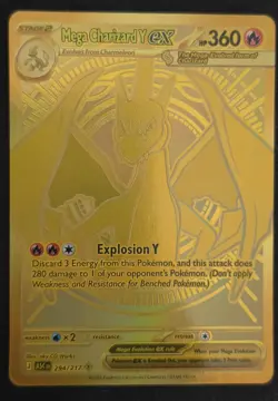 Mega Charizard Y ex 294/217 Gold Mega Hyper Rare Ascended Heroes Pokemon Card - Image 2