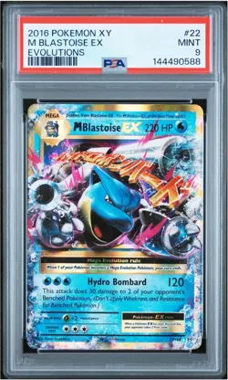 2016 Pokemon XY Evolution - 22/108 Mega BLASTOISE 💎 New Cert! PSA 9 - Image 1