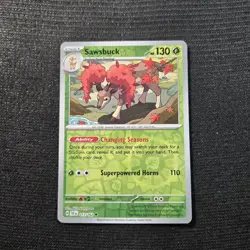 Pokemon TCG Temporal Forces Sawsbuck Reverse Holo Card 17/162 - Image 1