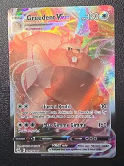 GREEDENT VMAX 218/264 FUSION STRIKE POKEMON (ULTRA RARE, NM) - Image 2
