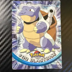 1999 Topps Pokemon TV Animation Series 1 Blastoise #9 Blue Logo Non Holo HP - Image 1