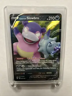 Galarian Slowbro V 099/189 Ultra Rare Darkness Ablaze Pokemon TCG NM - Image 1