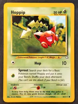 Hoppip 61/111 Vintage Neo Genesis Regular, Pokemon 2000 •LP - Image 1