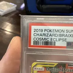 Pokemon Charizard & Braixen GX 22/236 Cosmic Eclipse Ultra Rare Holo PSA 10 - Image 2