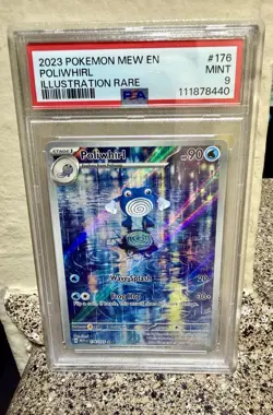 Pokemon Poliwhirl 176/165 Scarlet & Violet 151 Illustration Rare Holo PSA 9 - Image 1