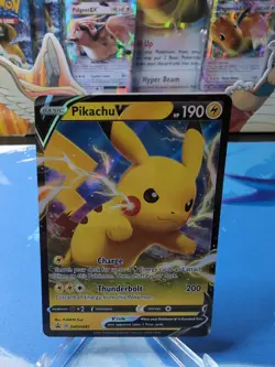 Pikachu V - SWSH061 - Pokemon Sword & Shield Promo Ultra Rare Card NM - Image 1