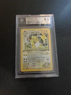 Pokemon Lt. Surge's Raichu Holo Rare 11/132 Gym Challenge Beckett 8.5 - Image 1