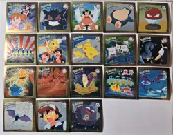 1999 Pokemon Artbox | Complete Set of Rare Gold Sticker Inserts | R01-R18 - Image 1