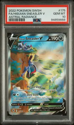 Pokemon 2022 Hisuian Sneasler V 175/189 Full Alt Art Astral Radiance PSA 10 GEM - Image 1