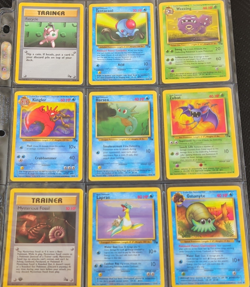 WOTC 1999 Pokemon TCG Fossil Unlimited 9card Lot Lapras Weezing 1st Ed Near Mint - Image 1